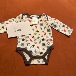 Set of 2 vintage cowboy long sleeve onesies